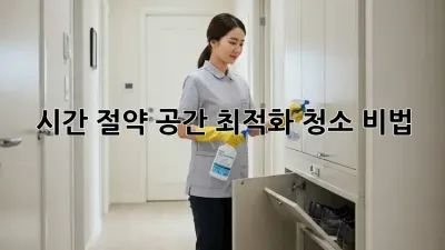 시간 절약! 공간 최적화 청소 비법