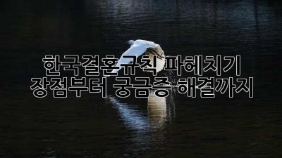 한국결혼규칙 파헤치기: 장점부터 궁금증 해결까지! 💍🤔